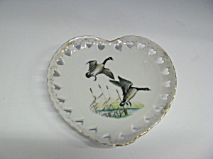 Heart Shaped Geese Flying Landing Plate