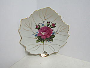 Vintage Japan Rose Leaf Shapes Miniature Plate