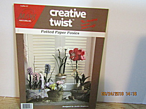 Creative Twist Craft Paper Book Potted Paper Posies