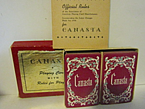 Vintage Canasta Coated Playing Card Set