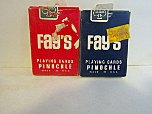 Vintage Fay's Pinochle Playing Cards