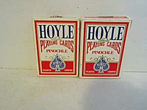 Vintage Hoyle Plastic Coated Pinochle Playing Cards