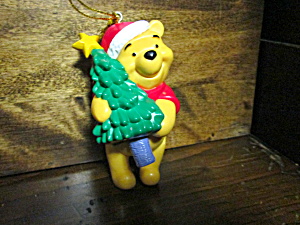 Disney Pooh Holding Tree Resin Christmas 0rnament