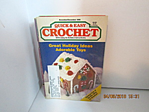 Vintage Craft Booklet Quick & Easy Crochet Nov/dec 1990