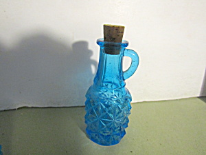 Vintage Blue Covered Apothecary/bitters Bottle