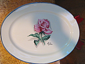 Vintage Syracuse China Iron Wimm Rose Oval Platter