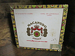 Vintage Macanudo Earl Of Lonsdale Caf&#233; Cigar Box