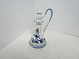 Vintage Blue & White Delph Blue Mini Candle Stick/vase