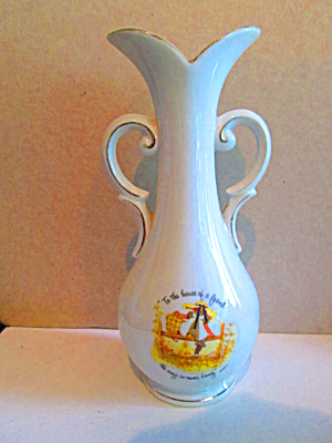 Vintage Porcelain Holly Hobby Vase Home Of A Friend