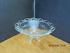 Vintage Anchor Hocking Old Colony Open Lace Etched Bowl