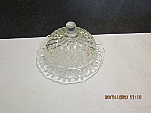 Vintage Anchor Hocking Pineapple Covered Butter Dish
