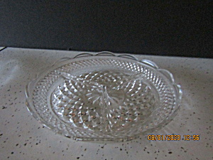 Anchor Hocking Wexford Clear Three Section Ralish Dish