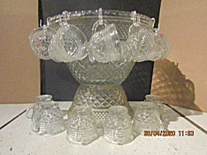 Anchor Hocking Wexford Clear Punch Bowl Set