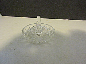 Vintage Glass Crystal Ring Holder