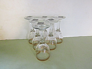 Vintage Circleware Crystal Cordial Stemmed Glass Set