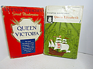 Vintage Book Set Queen Elizabeth & Queen Victoria