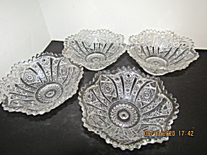 Vintage Early American Glass Dessert/sause Dishes
