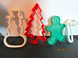 Vintage Plastic Christmas Cookie Cutter Assortment