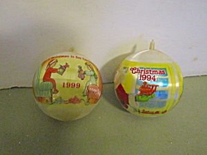 Vintage Dated Satin 1994/1999 Christmas Ornament