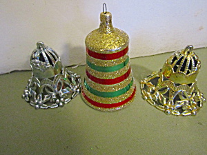 Vintage Bell Glitter/filigree Decorative Ornaments