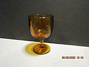 Vintage American Retro Marigold/amber Heavy Goblet