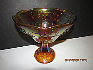 Indiana Glass Colony Harvest Grape Amber Compote