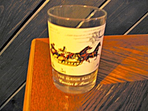 Vintage Currier & Ives Tumbler The Sleigh Race