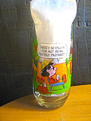 Collectible Glass Camp Snoopy There's No Excuse