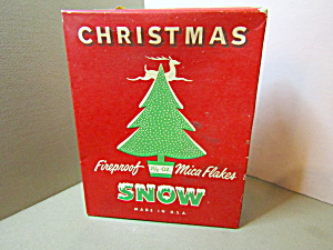 Vintage Fireproof Mica Flakes Christmas Snow