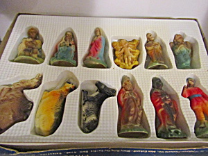 Poloron Shiny Brite 12-piece Set Nativity Figures