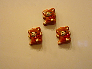 Collectibles Christmas Three Little Bears Magnet Set