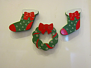 Collectibles Vintage Christmas Stocking Magnet Set