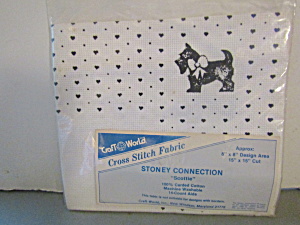 Cw Cross Stitch Fabric Stoney Collection Black Scottie