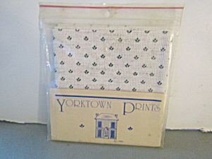 Vintage Yorktown Cross Stitch Fabric Natural Blue