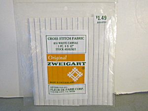 Vintage Zweigart Cross Stitch Fabric #14 Waste Canvas