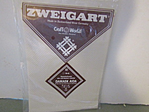 Vintage Zweigart Cream Damask Aida Cloth