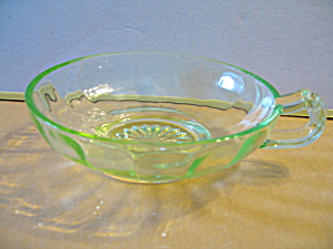 Vintage Clear Green Depression Glass 6&quot; Nappy