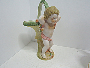 Vintage Ardalt Cherub Holding Basket Figurine