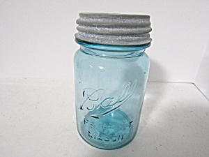 Vintage Aqua Ball Perfect Mason Pint Fruit Jars
