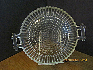 Vintage Jeannette Glass Handled National Torte Tray
