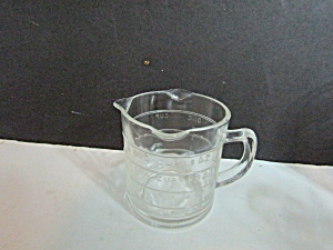 Vintage Glass Three Spouted Measurering Cup