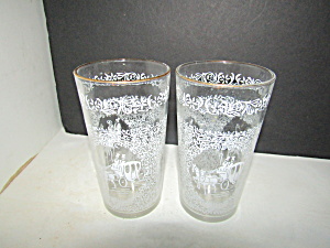 Vintage Colonial Victorian Carriage Tumbler Set Ii