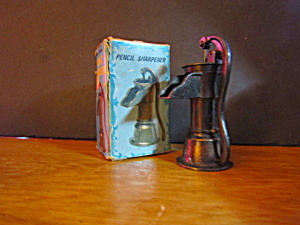 Vintage Die-cast Miniture Hand Pump Pencil Sharpener