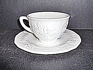Vintage Indiana Glass Colony Harvest Cup & Saucer