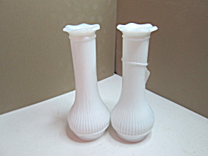 Vintage Randall Milk Glass Bud Vases