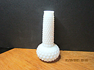 Vintage Hobnail Design Milk Glass Bud Vase