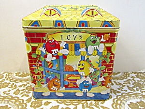 M&m Christmas Village Series Toy Shop Tin