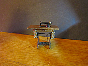 Vintage Brass Doll House Sewing Machine