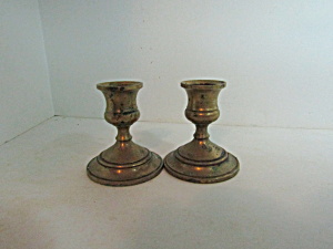 Vintage Heavy Brass Candle Holders