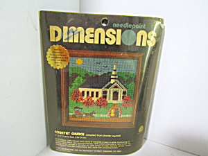 Vintage Dimesions Needlepoint Kit Country Church